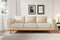Valencia Artisan Top Grain Leather Wide Three Seats Sofa, Beige