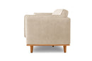 Valencia Artisan Top Grain Leather Wide Three Seats Sofa, Beige