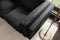 Valencia Artisan Top Grain Leather Wide Three Seats Sofa, Black