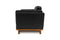 Valencia Artisan Top Grain Leather Wide Three Seats Sofa, Black
