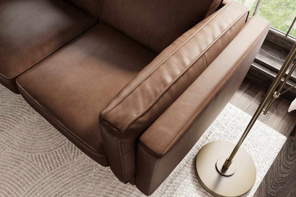 Valencia Artisan Top Grain Leather Wide Three Seats Sofa, Chocolate