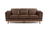 Valencia Artisan Top Grain Leather Wide Three Seats Sofa, Chocolate