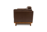 Valencia Artisan Top Grain Leather Wide Three Seats Sofa, Chocolate