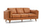 Valencia Artisan Top Grain Leather Wide Three Seats Sofa, Cognac