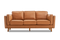 Valencia Artisan Top Grain Leather Wide Three Seats Sofa, Cognac