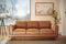 Valencia Artisan Top Grain Leather Wide Three Seats Sofa, Cognac