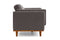 Valencia Artisan Top Grain Leather Wide Three Seats Sofa, Modern Grey
