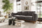 Valencia Artisan Top Grain Leather Wide Three Seats Sofa, Modern Grey