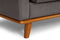 Valencia Artisan Top Grain Leather Wide Three Seats Sofa, Modern Grey