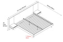 Valencia Ava Wood Platform Queen Bed, White Oak