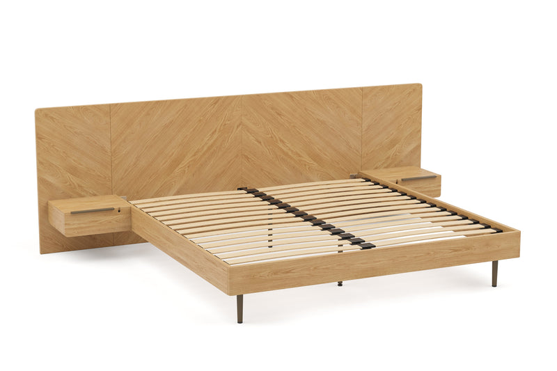 Valencia Ava Wood Platform King Bed, White Oak