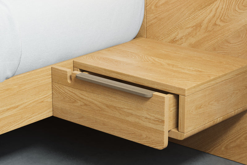 Valencia Ava Wood Platform King Bed, White Oak