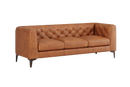 Valencia Avery Full-Aniline Leather Three Seats, Saddle Tan