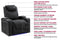 Valencia 2025 New Oslo Luxury Home Theater Seating Row of 5 Loveseat Left, Onyx