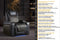 Valencia 2025 New Oslo Ultimate Luxury Leather Home Theater Seating Row of 3 Loveseat Left, Onyx with Gold Stitching
