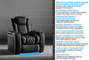 Valencia 2025 New Tuscany Ultimate Luxury Leather Home Theater Seating Row of 2, Onyx