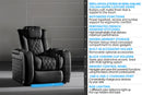 Valencia 2025 New Tuscany Ultimate Luxury Leather Home Theater Seating Row of 4 Loveseat Right, Royal Cognac