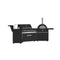 FORNO All’Aperto Outdoor Kitchen Set - 87,600 BTU Gas Grill with 4 Burners + Side Burner, Gas Pizza Oven, Sink Module/Beverage Center with Black Sintered Stone Countertop