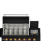 FORNO All’Aperto Outdoor Kitchen Set - 87,600 BTU Gas Grill with 4 Burners + Side Burner, Gas Pizza Oven, Sink Module/Beverage Center with Black Sintered Stone Countertop