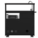 FORNO All’Aperto Outdoor Kitchen Set - 87,600 BTU Gas Grill with 4 Burners + Side Burner, Gas Pizza Oven, Sink Module/Beverage Center with Black Sintered Stone Countertop