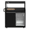 FORNO All’Aperto Outdoor Kitchen Set - 87,600 BTU Gas Grill with 4 Burners + Side Burner, Gas Pizza Oven, Sink Module/Beverage Center with Black Sintered Stone Countertop