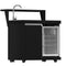 FORNO All’Aperto Outdoor Kitchen Set - 87,600 BTU Gas Grill with 4 Burners + Side Burner, Gas Pizza Oven, Sink Module/Beverage Center with Black Sintered Stone Countertop