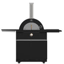 FORNO All’Aperto Outdoor Kitchen Set - 99,600 BTU Gas Grill with 5 Burners + Side Burner, Gas Pizza Oven, Sink Module/Beverage Center with Black Sintered Stone Countertop