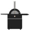 FORNO All’Aperto Outdoor Kitchen Set - 87,600 BTU Gas Grill with 4 Burners + Side Burner, Gas Pizza Oven, Sink Module/Beverage Center with Black Sintered Stone Countertop