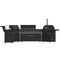 FORNO All’Aperto Outdoor Kitchen Set - 99,600 BTU Gas Grill with 5 Burners + Side Burner, Gas Pizza Oven, Sink Module/Beverage Center with Black Sintered Stone Countertop