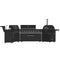 FORNO All’Aperto Outdoor Kitchen Set - 99,600 BTU Gas Grill with 5 Burners + Side Burner, Gas Pizza Oven, Sink Module/Beverage Center with Black Sintered Stone Countertop