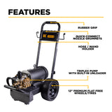 BE Power 2,000 PSI 3.5 GPM 5.0 HP Electric Pressure Washer with Baldor Motor and AR Triplex Pump - B205E34A