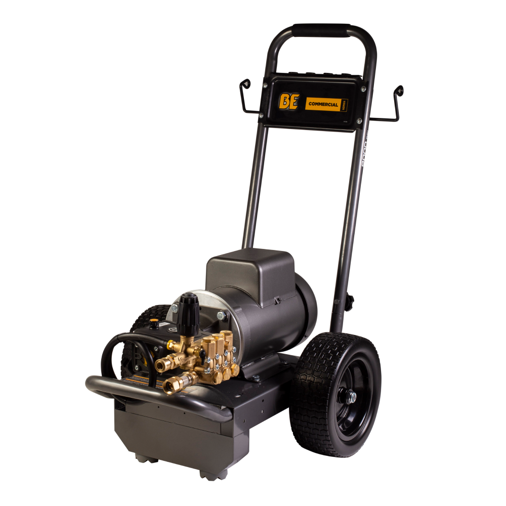 BE Power 2,000 PSI 3.5 GPM 5.0 HP Electric Pressure Washer with Baldor Motor and AR Triplex Pump - B205EA