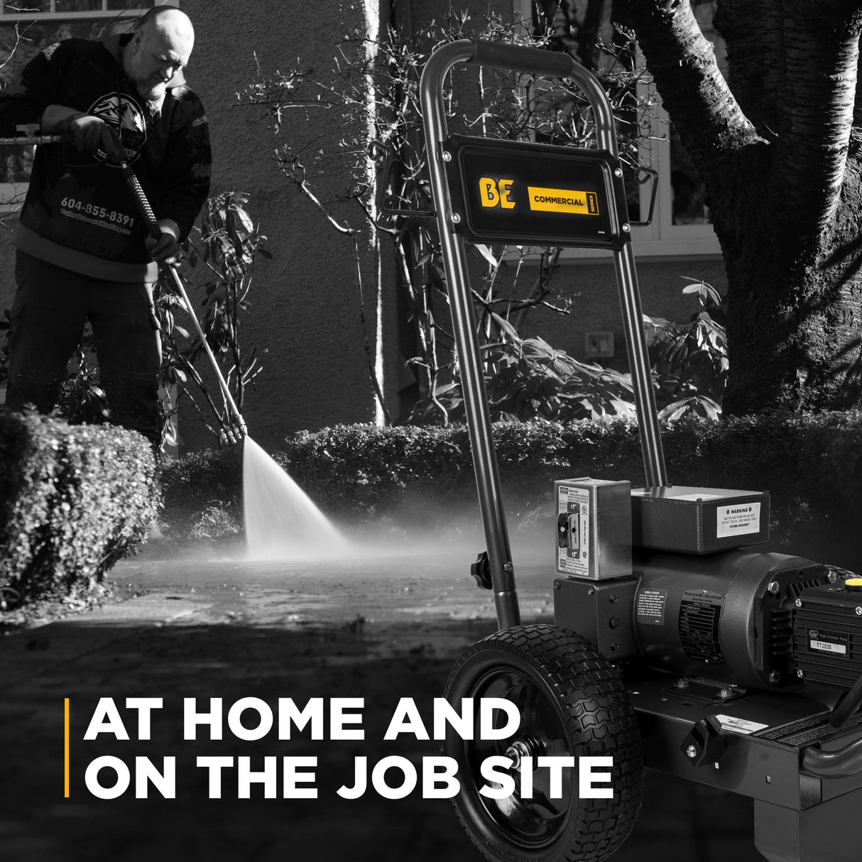 BE Power 2,000 PSI 3.5 GPM 5.0 HP Electric Pressure Washer with Baldor Motor and General Triplex Pump - B205EG