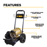 BE Power 2,700 PSI 3.5 GPM 7.5 HP Electric Pressure Washer with Baldor Motor and AR Triplex Pump - B2775E3AHE