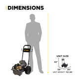 BE Power 2,700 PSI 3.5 GPM 7.5 HP Electric Pressure Washer with Baldor Motor and AR Triplex Pump - B2775EA