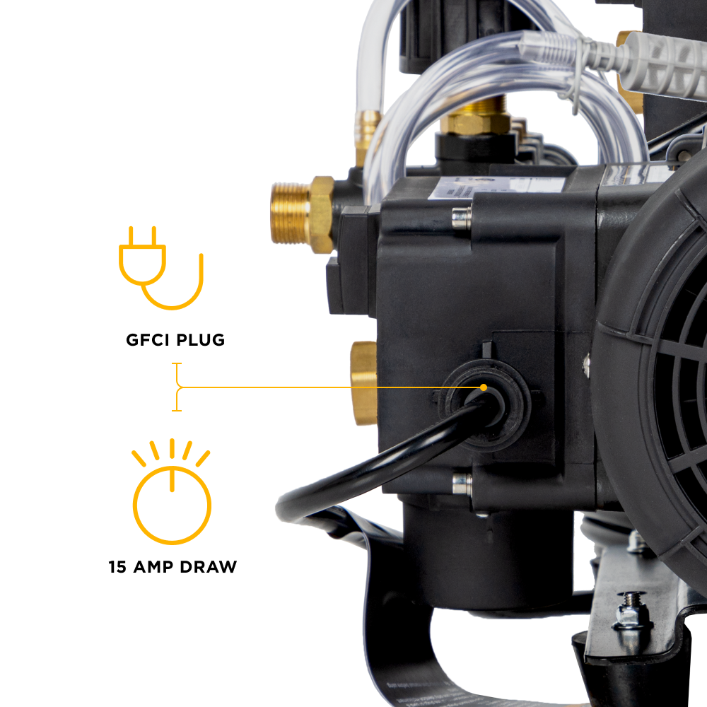 BE Power 1,500 PSI 1.6 GPM 1.5 HP Portable Electric Pressure Washer – P1515EPN