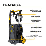 BE Power 2,000 PSI 1.7 GPM Electric Pressure Washer with Powerease Motor and AR Axial Pump - P1915EN