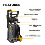 BE Power 2,150 PSI 1.6 GPM Electric Pressure Washer with Powerease Motor and AR Axial Pump - P2115EN