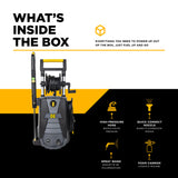 BE Power 2,150 PSI 1.6 GPM Electric Pressure Washer with Powerease Motor and AR Axial Pump - P2115EN