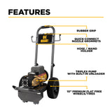 BE Power 1,100 PSI 2.0 GPM 1.5 HP Electric Pressure Washer with Baldor Motor and Triplex Pump - PE-1115EW1A