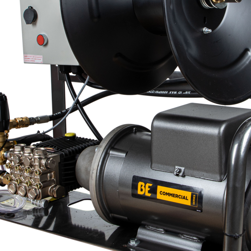 BE Power 2,000 PSI 4.0 GPM 5.0 HP Electric Pressure Washer with Baldor Motor and General Triplex Pump - X-2050FW3GENHT2