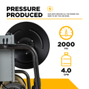 BE Power 3,000 PSI 4.0 GPM 7.5 HP Electric Pressure Washer with Baldor Motor and AR Triplex Pump - X-2775FW1A