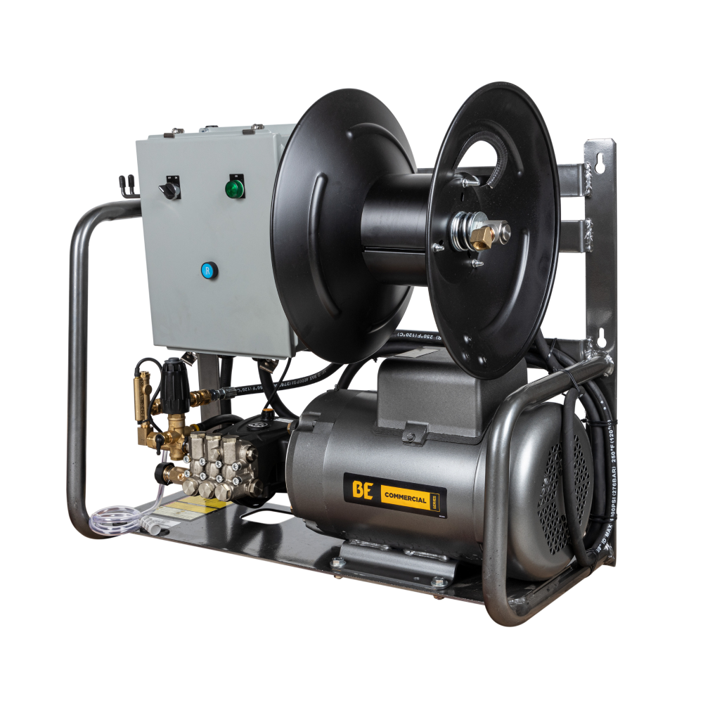BE Power 3,000 PSI 4.0 GPM 7.5 HP Electric Pressure Washer with Baldor Motor and General Triplex Pump - X-2775FW1GENHT