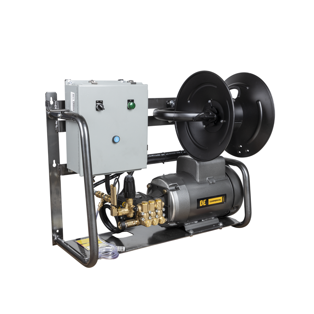 BE Power 3,000 PSI 4.0 GPM 7.5 HP Electric Pressure Washer with 7.5 HP - 3 Phase Baldor Motor and General Triplex Pump - X-2775FW3GENHT2