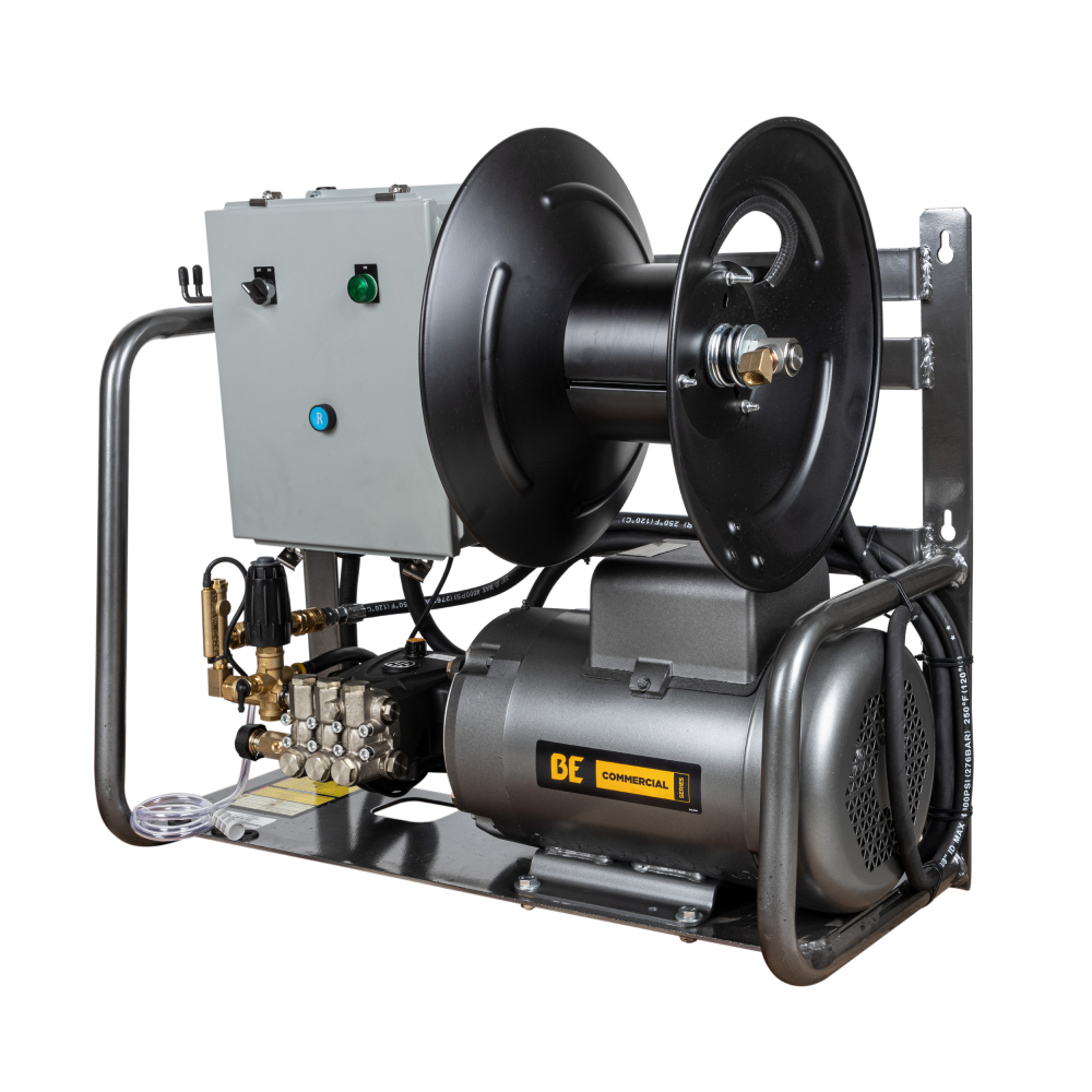 BE Power 3,000 PSI 4.0 GPM 7.5 HP Electric Pressure Washer with 7.5 HP - 3 Phase Baldor Motor and General Triplex Pump - X-2775FW3GENHT4