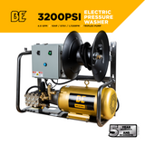 BE Power 3,200 PSI 4.0 GPM 10 HP Electric Pressure Washer with 10 HP - 3 Phase Baldor Motor and General Triplex Pump - X-3010FW3GENHT