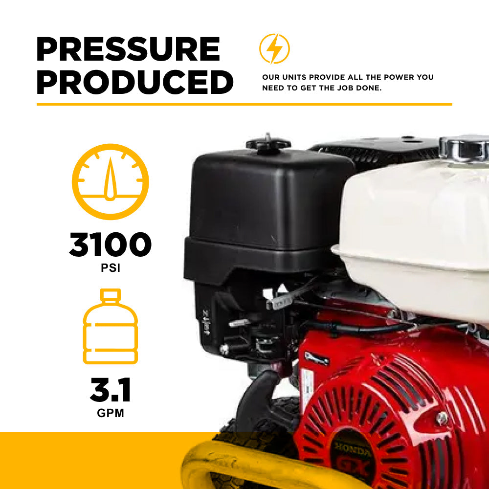 BE Power 3,100 PSI 3.1 GPM Cold Water Gas Pressure Washer - B3165HACS