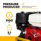 BE Power 3,100 PSI 3.1 GPM Cold Water Gas Pressure Washer - B3165HACS