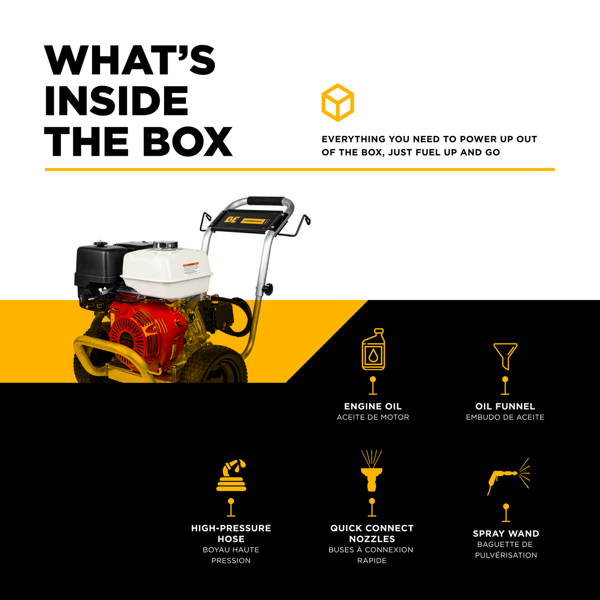 BE Power 3,100 PSI 3.1 GPM Cold Water Gas Pressure Washer - B3165HAGS