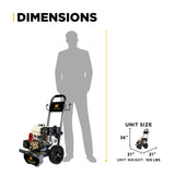 BE Power 3,100 PSI 3.1 GPM Cold Water Gas Pressure Washer - B3165HC